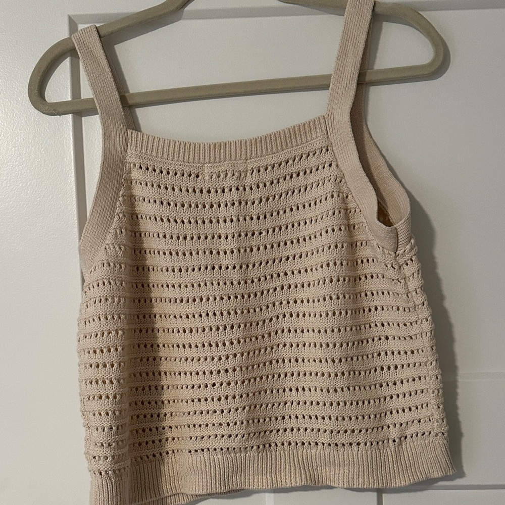 Universal Thread Cream Knit Tank Top - Picture 3 of 4